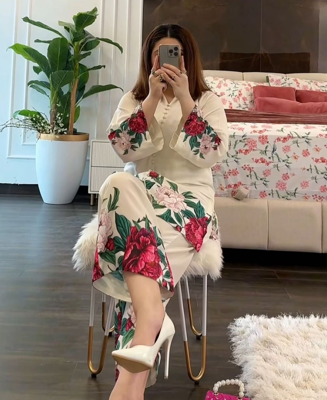 Silk 2 pc Floral Co Ord Set 🤩💫🌸