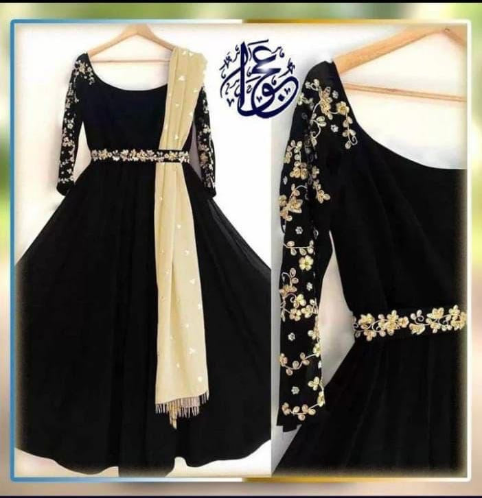 Embroidered Maxi with Belt 4pc