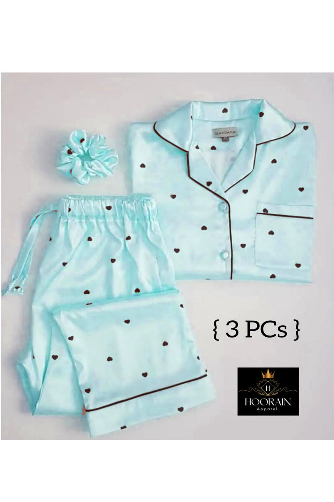 Heart Night Suit Set (3 PCs)