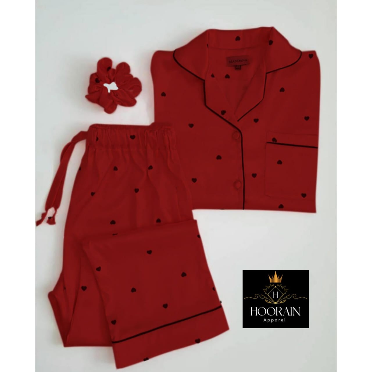 Heart Night Suit Set (3 PCs)