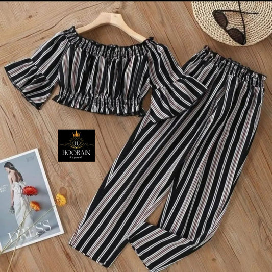 Western Style Top and Trouser 2 PCs Set